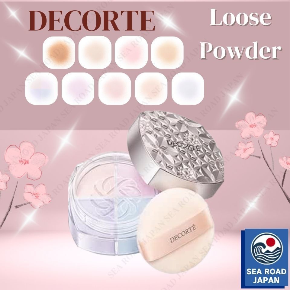 DECORTE Loose Powder 9 Colors Base makeup Face Powder /Puff [100