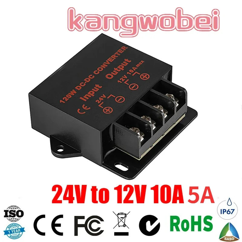 24V to 12V 10A DC DC Converter Regulator Car Step Down Reducer dc dc