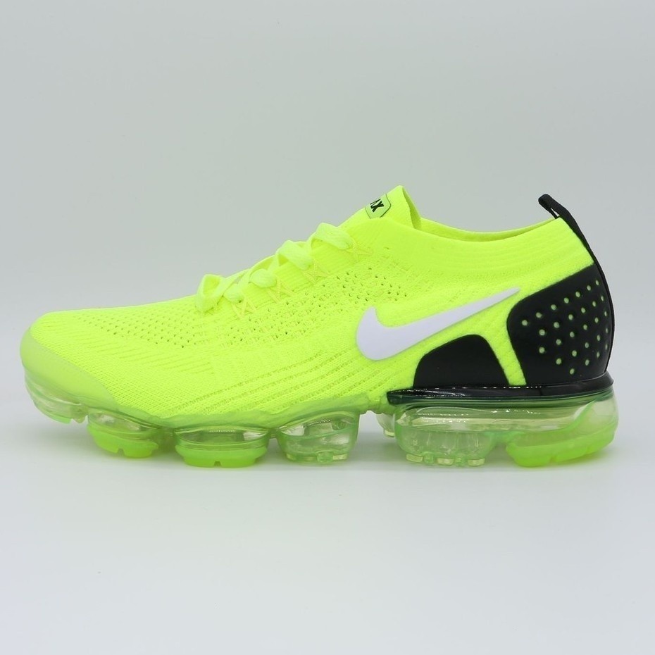 100 Original Nike Air VaporMax Flyknit Neon green Sports Running Shoes For Men Women Shopee Malaysia