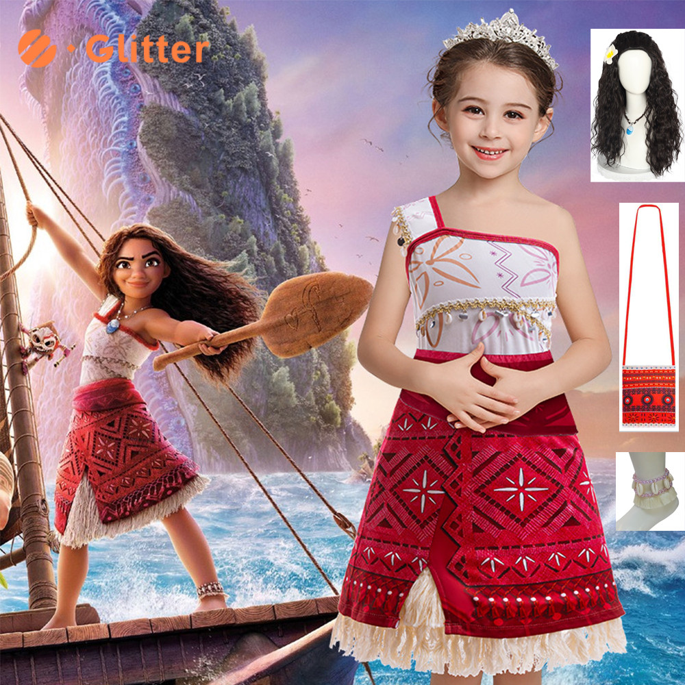 Moana Halloween Costume Moana Girls Dress 2024 New Disney Movie