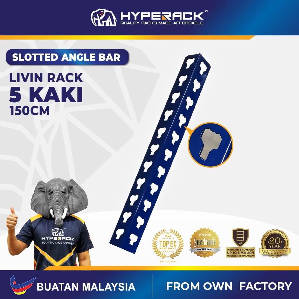 HYPERACK ™️ [Livin Rack ONLY] Rak Besi Slotted Angle Bar Upright ...