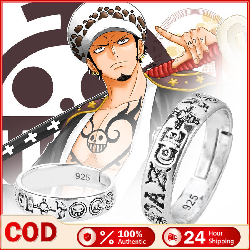 Anime One Piece Ring Luffy Death Law Ace Cosplay Luffy Straw Hat Design ...