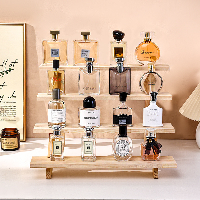[D0412] Solid Wood Perfume Display Rack Bottle Display Rack Desktop ...