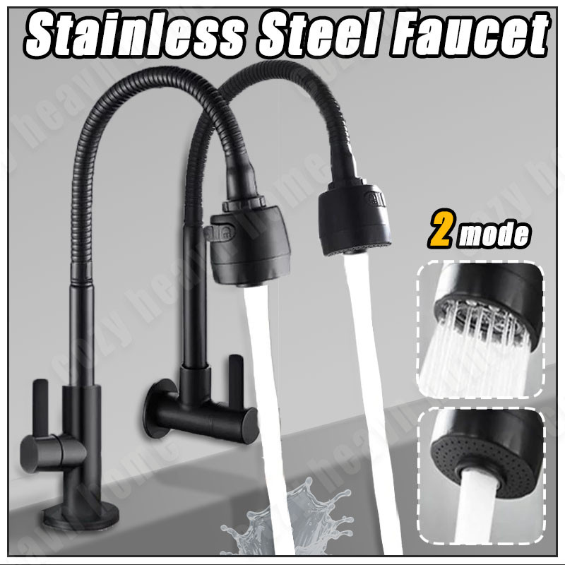 SUS304 Stainless Steel Faucet 360° Universal Rotating Water Tap with ...