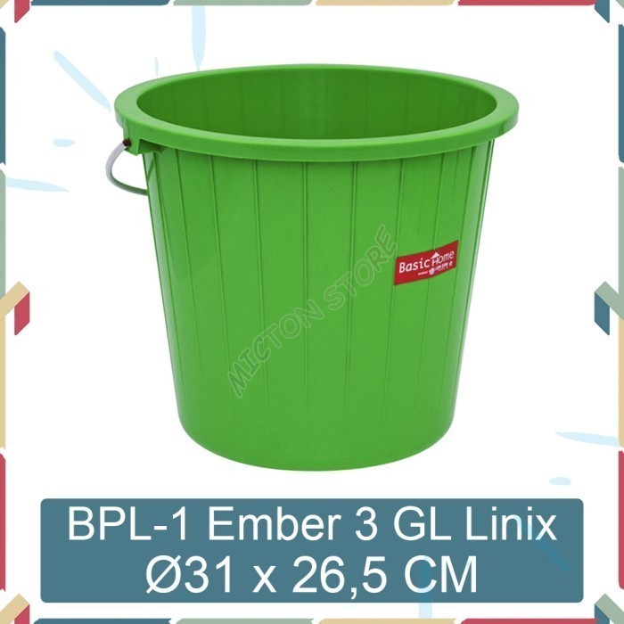 PERALATAN Luxton Lion Star Basic Home BPL-1 3 Gallon 13Lt Linix Plastic ...