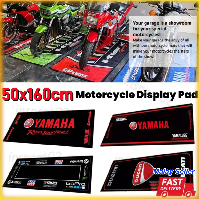 2PCS Motorcycle Display Mat 50x160cm Racing Motor Parking Anti Slip ...