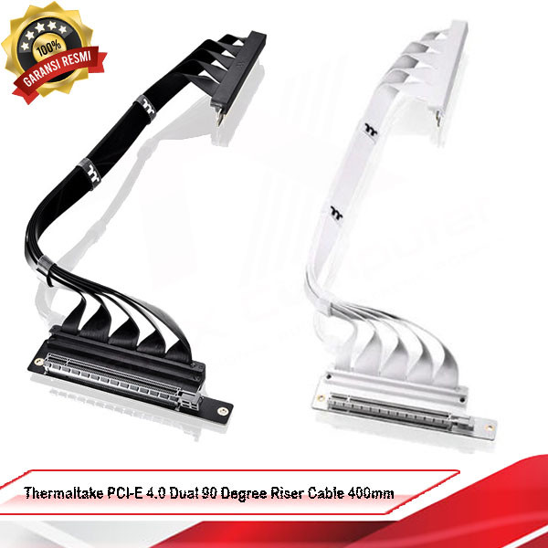 Thermaltake PCI-E 4.0 Dual 90 Degree Riser Cable 400mm | Vga Riser ...