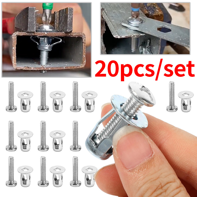 20pcs / M6 Jack Nuts Metal Screw Petal Nuts Rivet Nut Wall Plug Fixing ...