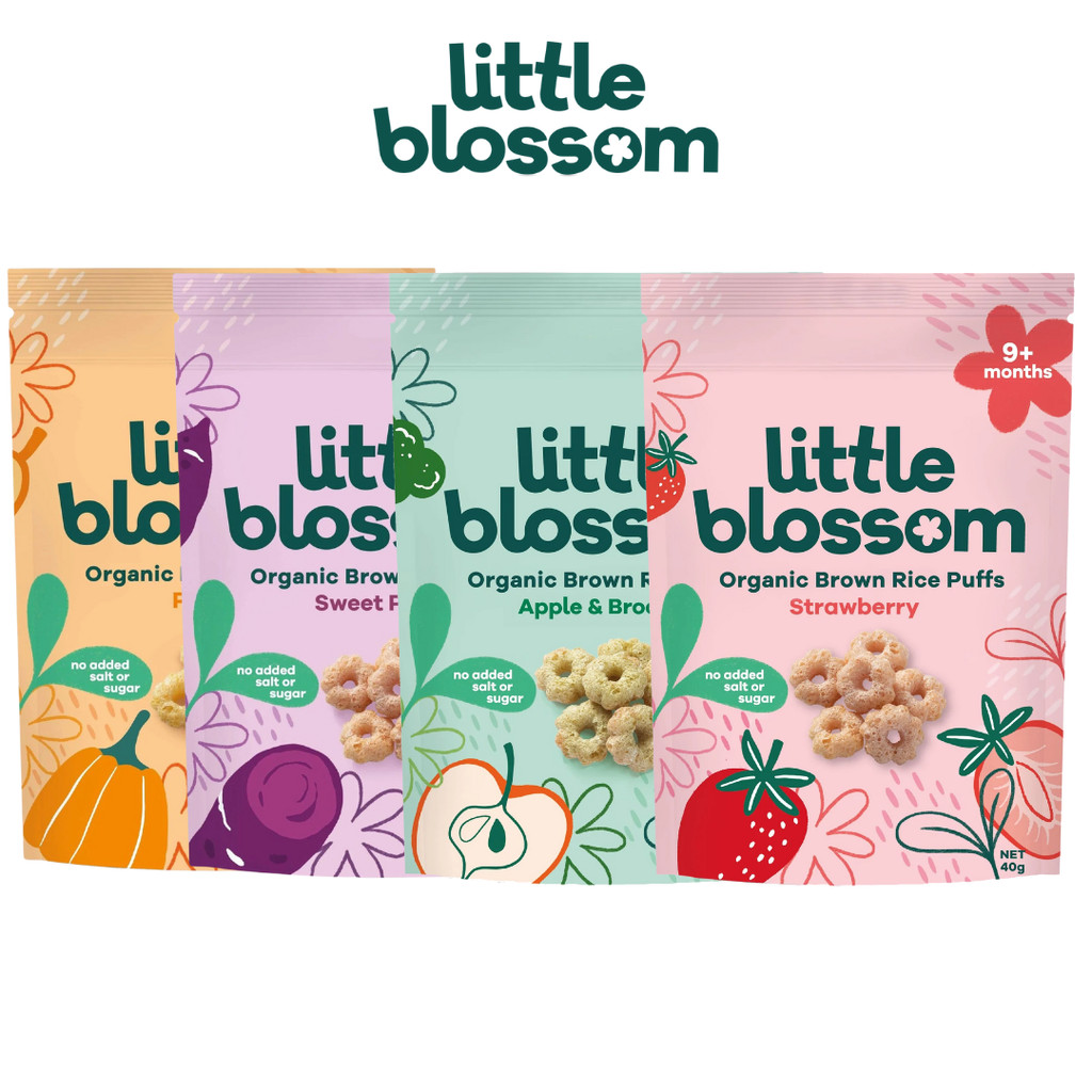 Little Blossom Organic Brown Rice Puffs (9m+) | Shopee Malaysia