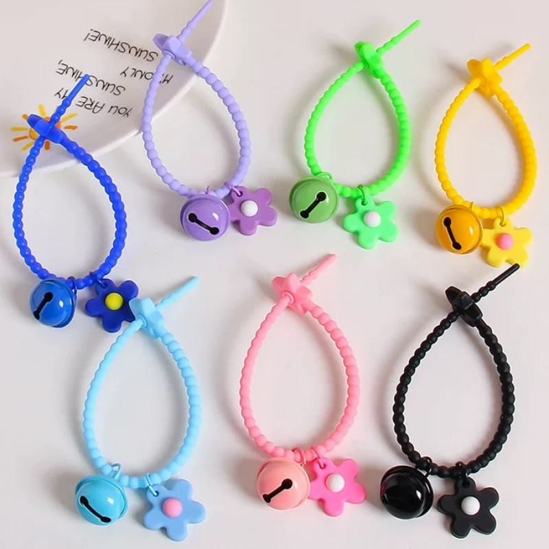 Silicone Colored Flower Silicone Zip Ties Reusable Bag Ties Twist Wire ...