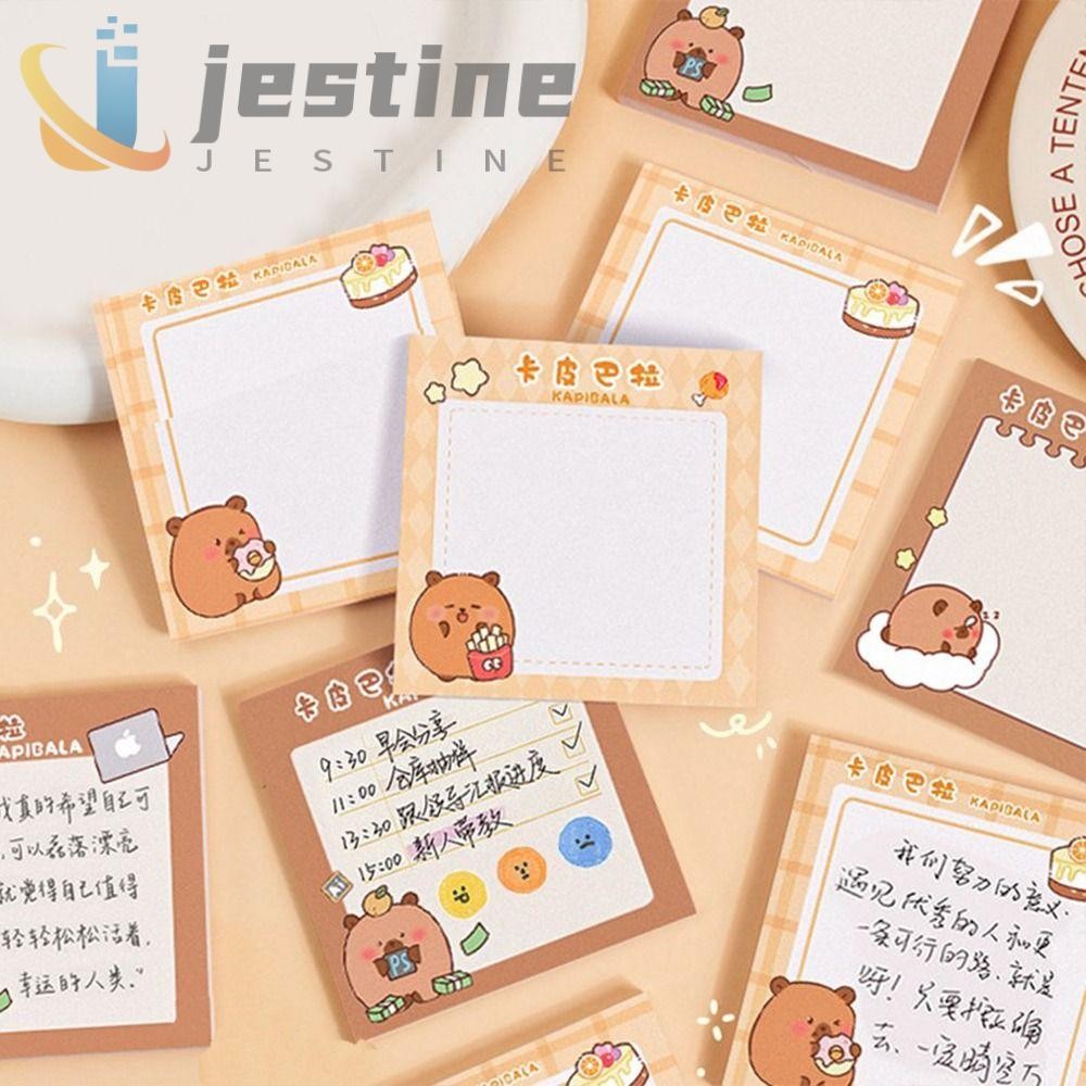 JESTINE Capybara Sticky Note, Cute N Times Capybara Memo Pad, Cartoon ...