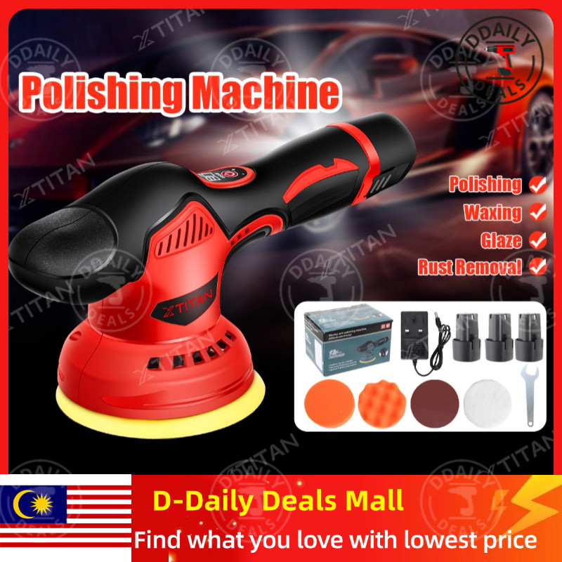 XTITAN Cordless Car Polisher Machine Polishing Wax Machine 5 inch 8 ...