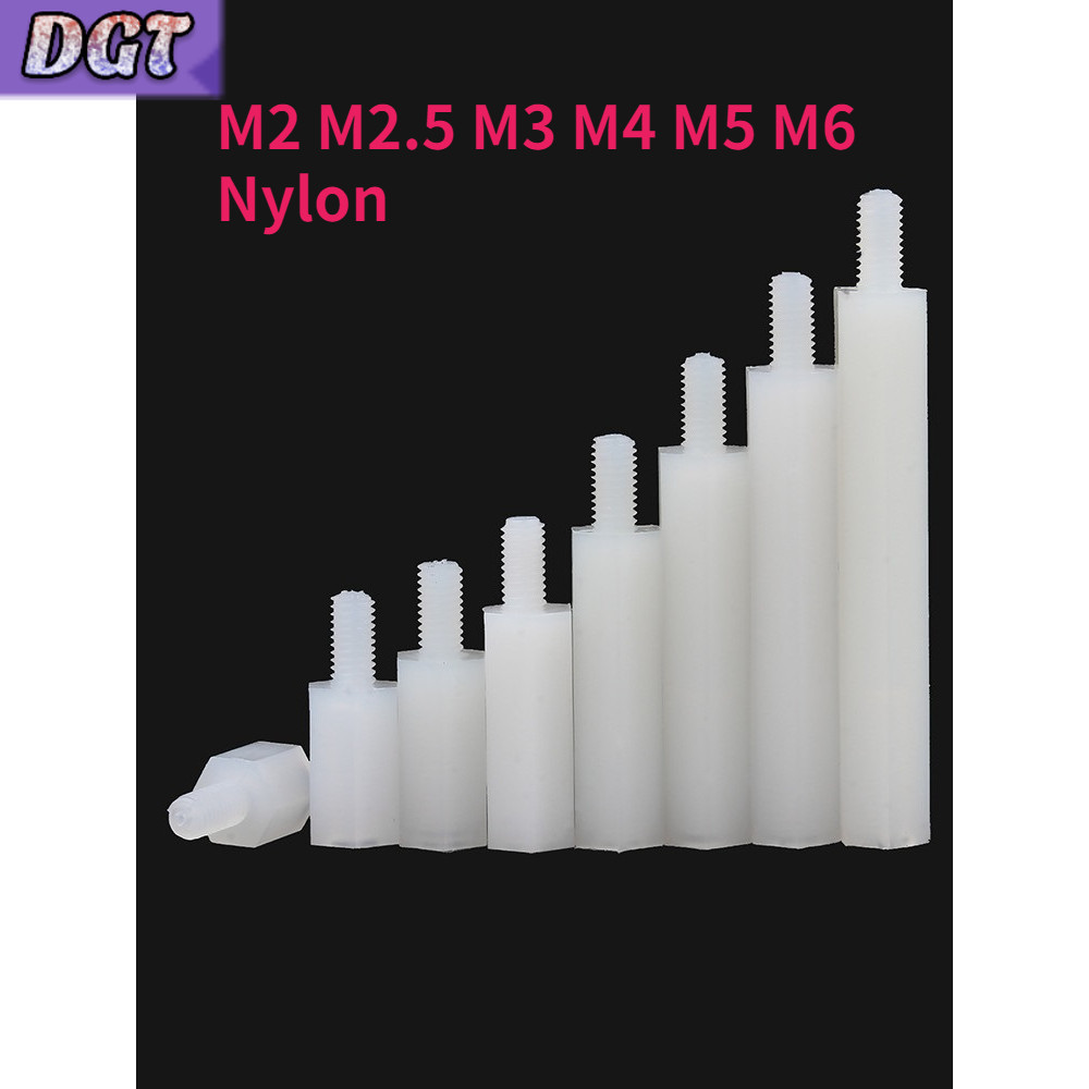 DGT M2 M2.5 M3 M4 M5 M6 PCB Motherboard White Plastic Nylon Hex Hexagon ...