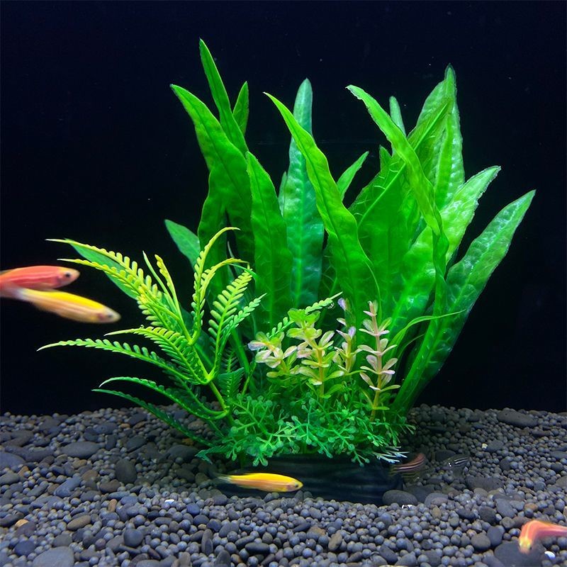 Image showcasing Goldfish Tank Household Decorations Simulation Fake Aquatic Plants ...