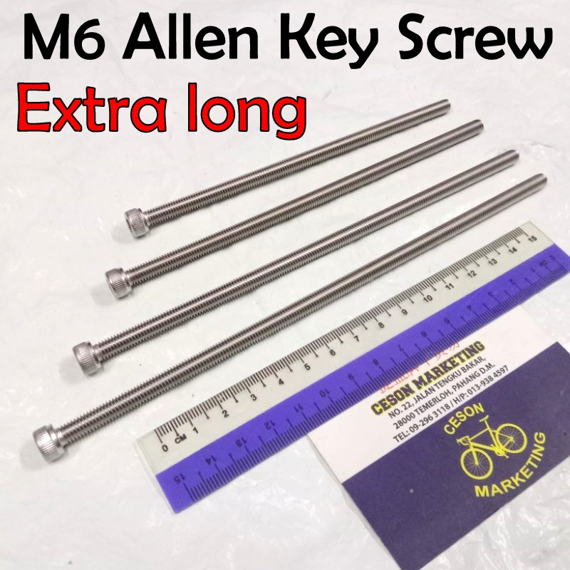 M6 Special extra long Hex Socket Cap Head Screws 304 Stainless Steel ...