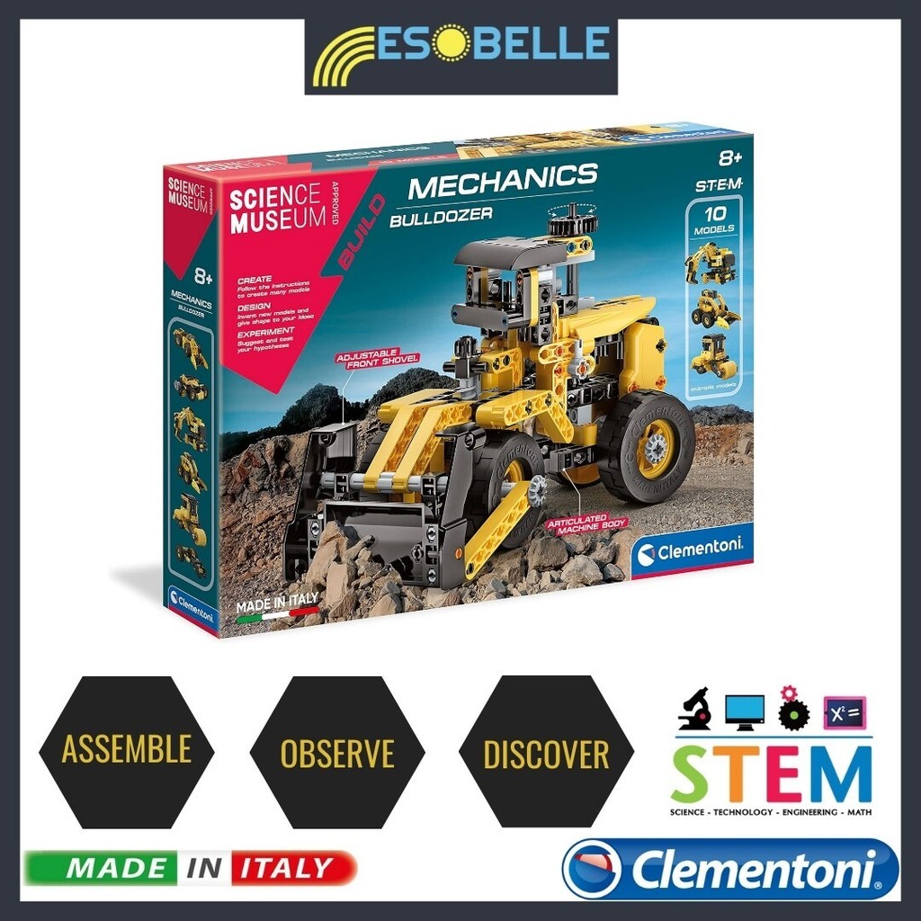 jouet de construction clementoni bulldozer pelleteuse mécanique engins
