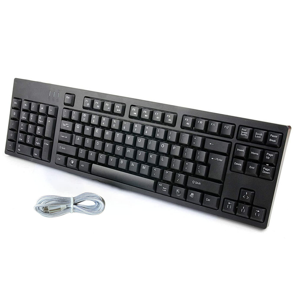 Wired Left Hand Ergonomic Keyboard Multimedia 109 Keys Dual USB HUB for ...