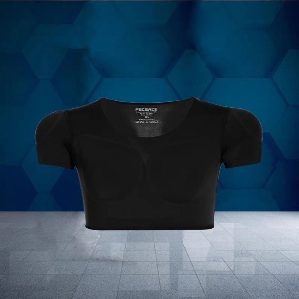 New Style Seamless White Fake Muscle Clothes Men's tShirt Invisible