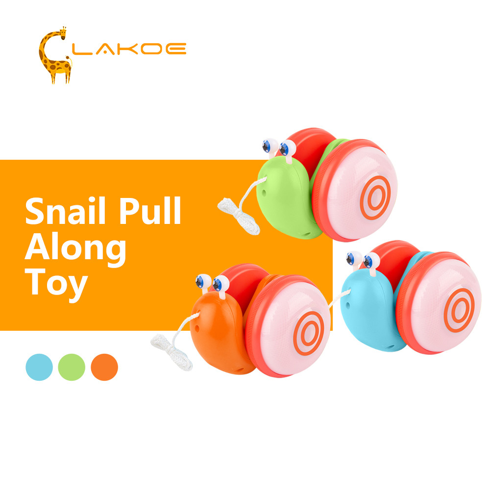 Lakoe Siput Snail Pull Along Toy Cartoon String Craw Snail Car Toy ...