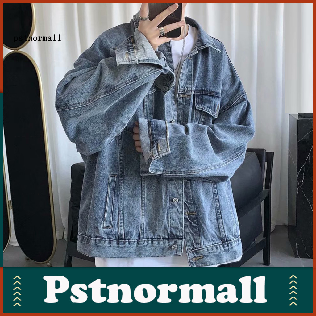 Spring Autumn Jacket Button Closure Denim Jacket Vintage Hip Hop Denim ...