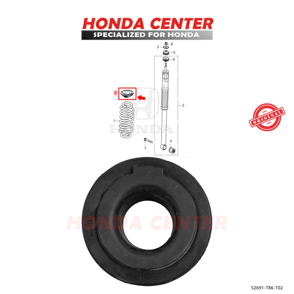 Upper Rear Spring Pad Rubber for Honda Brv 2022 2023 2024 2025 | Shopee ...
