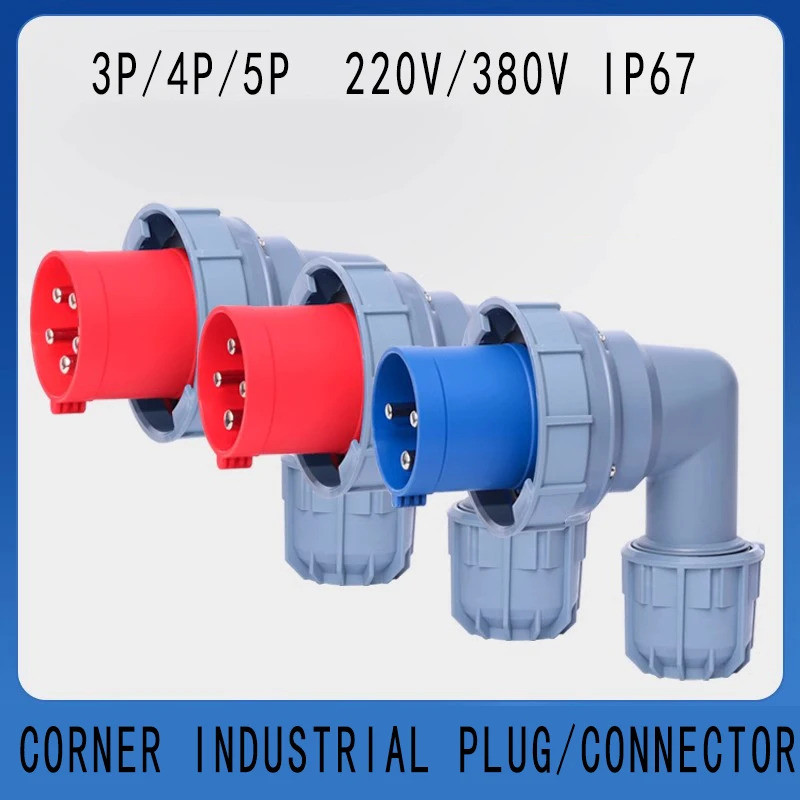 Industrial plug IP67 waterproof five-five-core 63A appliance reverse ...