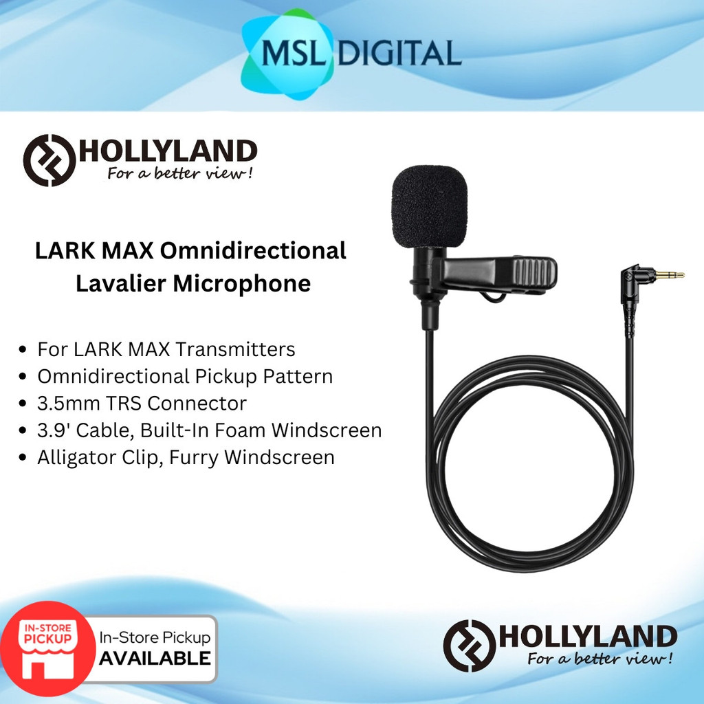 Micro-cravate Lavalier Omnidirectionnel Hollyland – Connecteur Jack 3,5 Mm – Avec Mousse Et Pince – Qualité HiFi