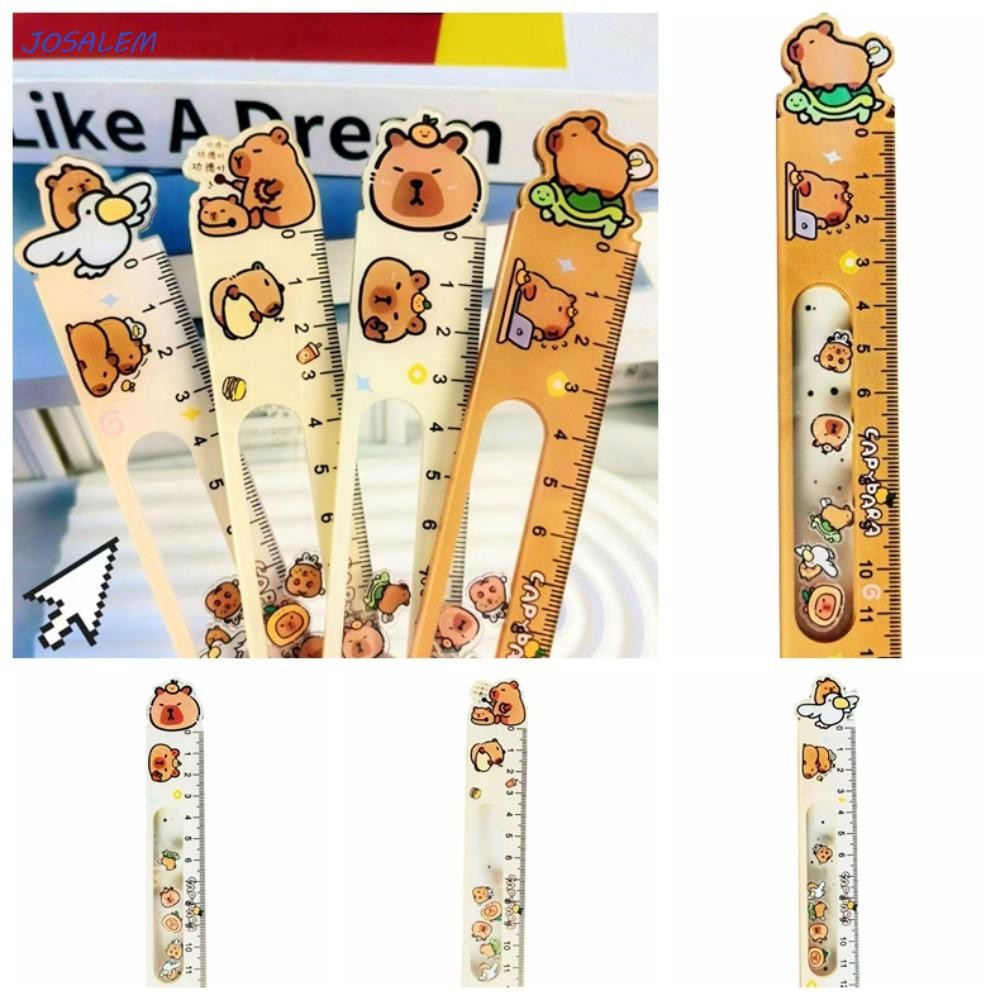 JOSALEM Student Straight Ruler, Cartoon Capybara Boring Shaking Toy ...
