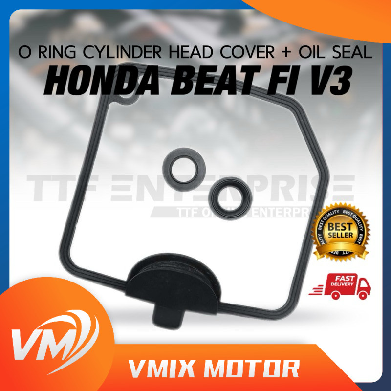 HONDA BEAT FI-V3 O-RING CYLINDER HEAD COVER + OIL SEAL CYLINDER RUBBER ...