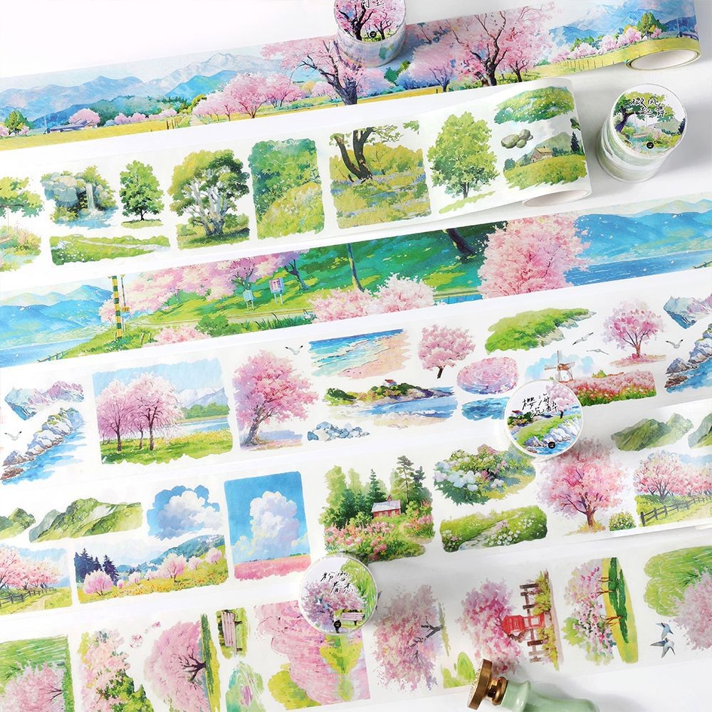 Cdaily|Literary Washi Landscaping Tape Spring Breeze Shili Landscape ...