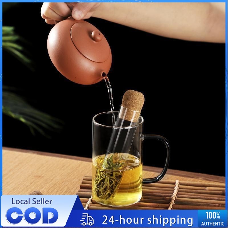 Reusable Heat Resistant Glass Test Tube Tea Filter Pipe Tea Infusing ...
