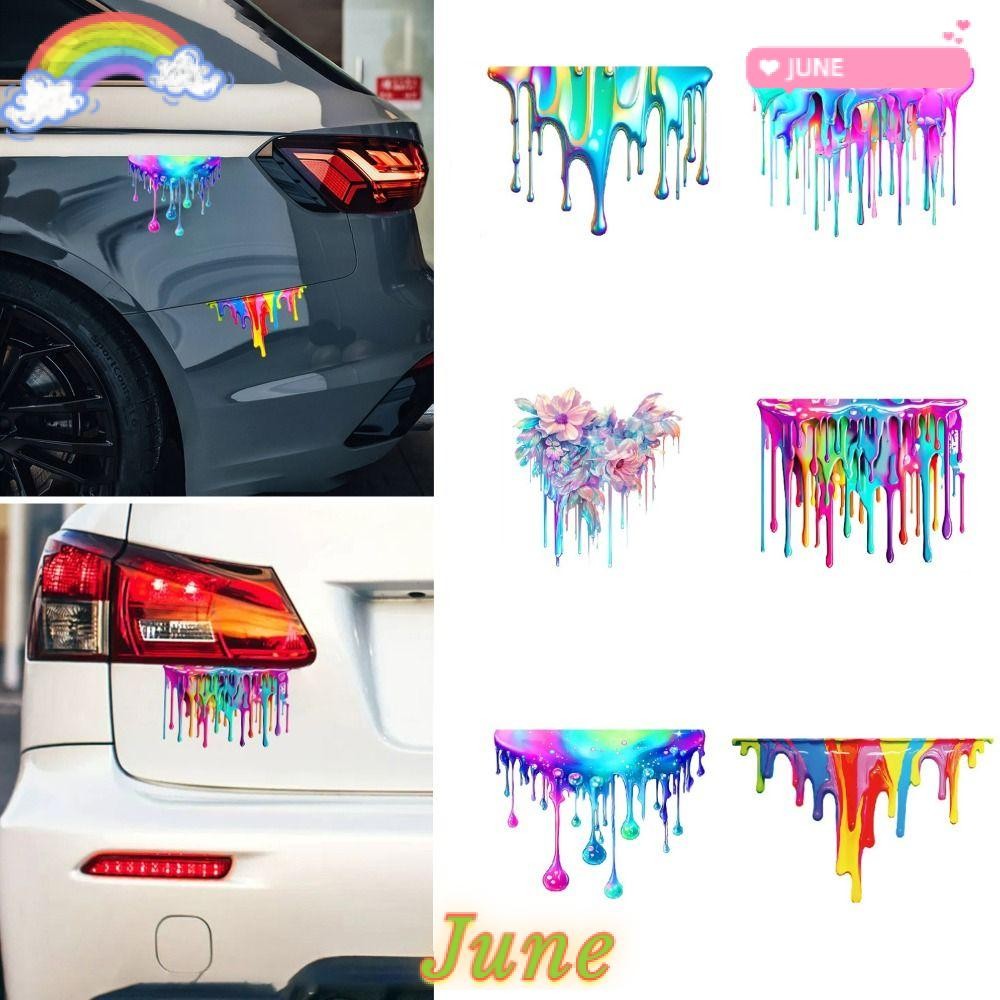 JUNE1 Car Paint Stickers, Fluid Paint Waterproof Reflective Car Sticker ...