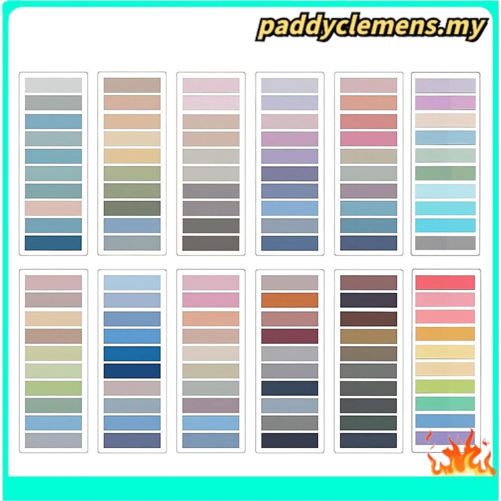 2400 PCS Sticky Tabs,120 Colors Writable Sticky Note Tabs for Binders ...