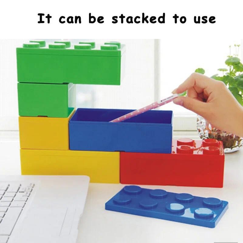 1 Pc New Creative Storage Box Building Block Shapes Plastic Saving ...