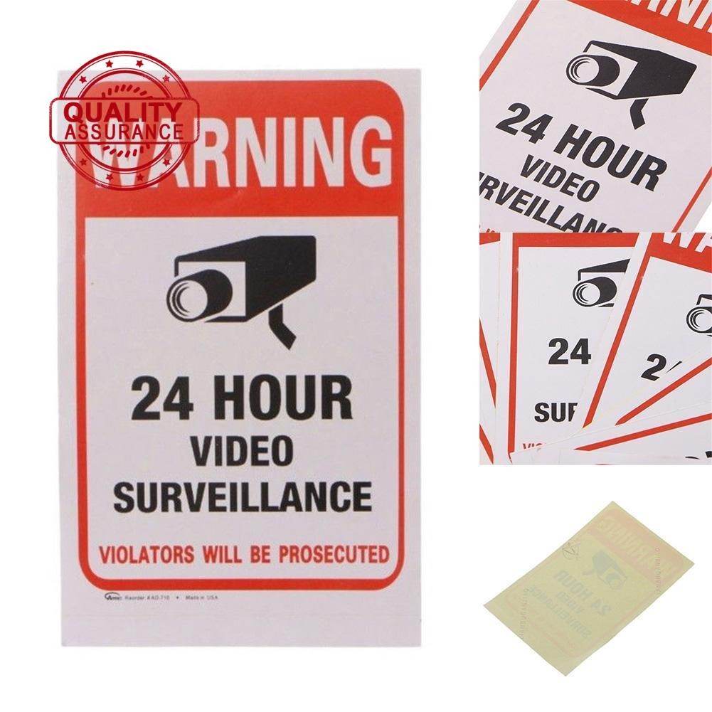 Waterproof Sunscreen Pvc Warning Sign Sticker Warning Camera Sticker ...