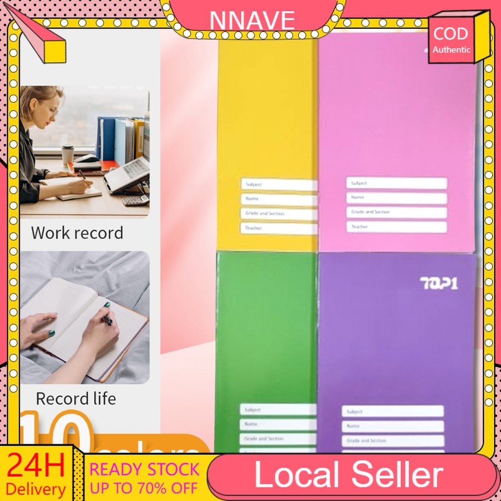 10pcs/set A5 Color Spiral Notebook Buku Nota 80 Sheets Grid Notebook ...