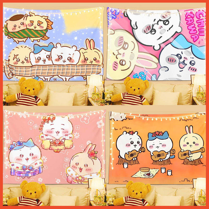 chiikawa Jiykawa background cloth cartoon cute hanging cloth student ...