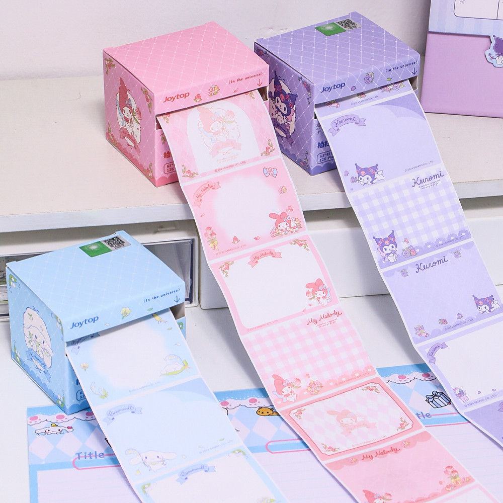 126pcs/roll Sanrio Sticky Notes Memo Note Box | Shopee Malaysia