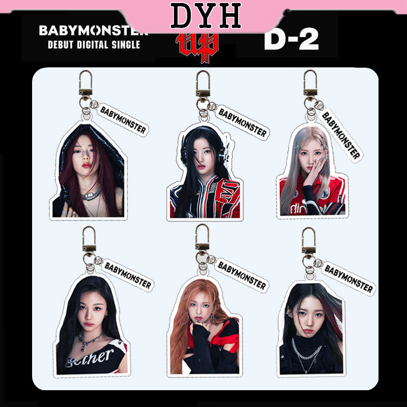 Kpop BABYMONSTER Keychain ASA CHIQUITA ANYEON RAMI Cute Acrylic KeyRing ...