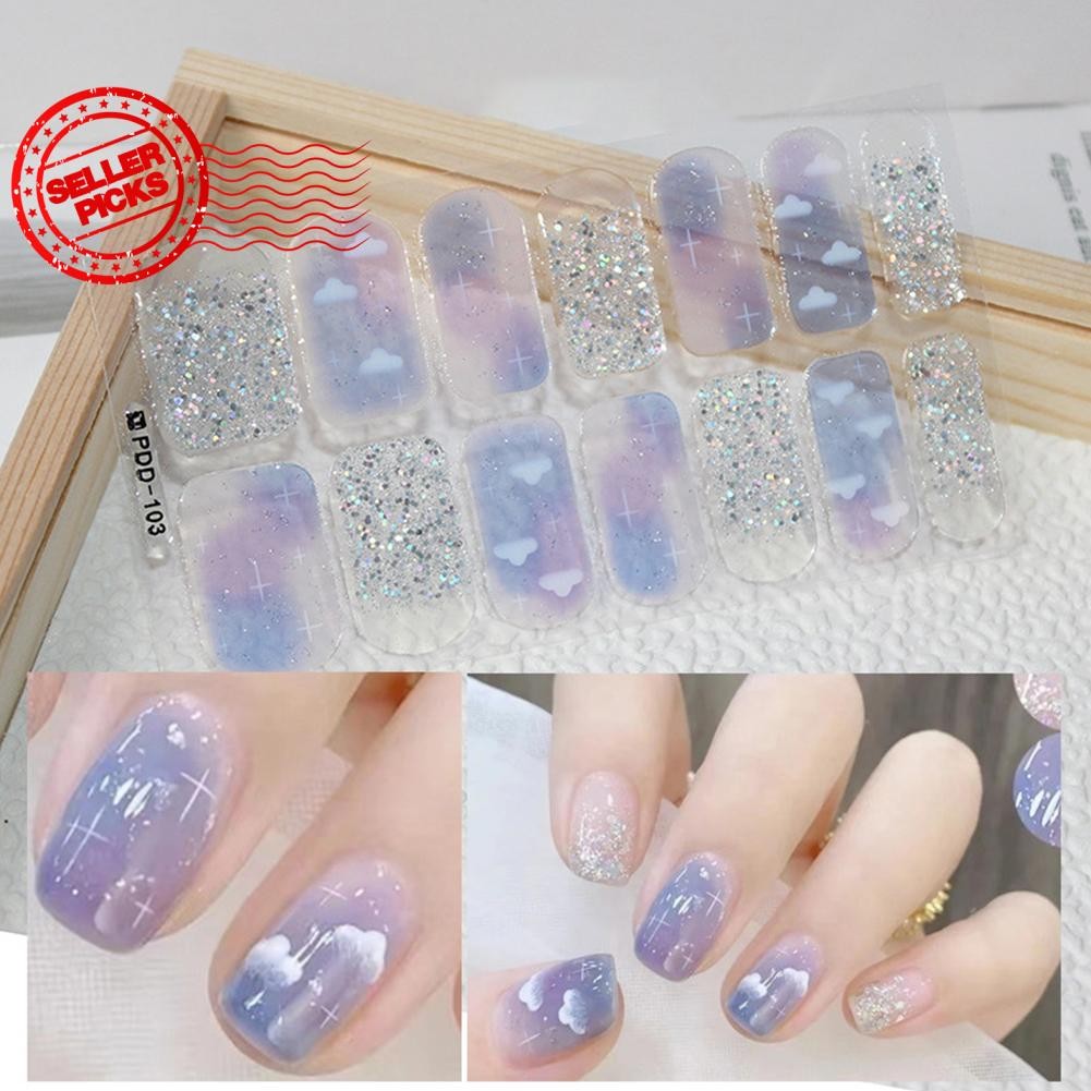 3d Hot Stamping Nail Stickers Japanese Color Tearable Nail Full ...