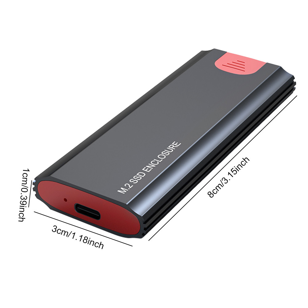 M.2 NVME NGFF SATA SSD Enclosure SSD Case for SATA SSDs 2230/2242/2260 ...