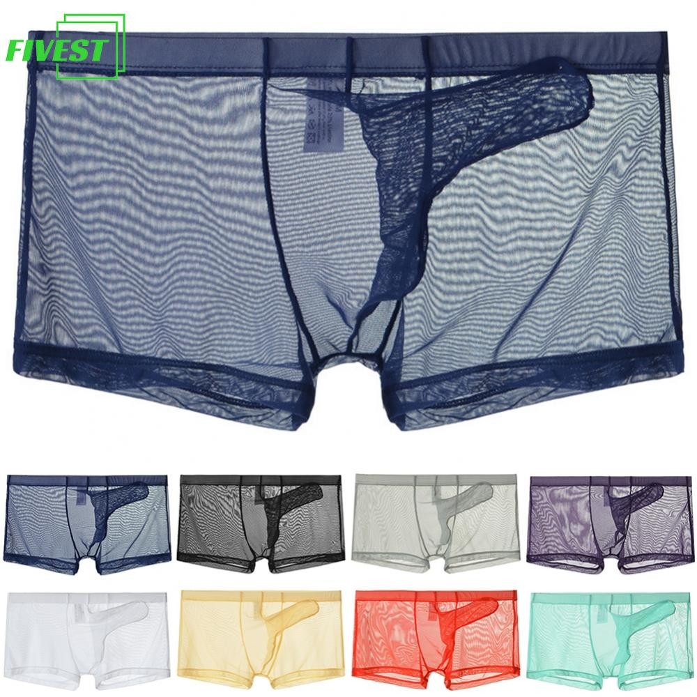 Sultry See Through Boxer Briefs for Men Ultrathin and Transparent Sexy