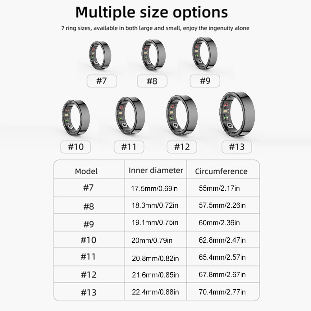 [Seriena.my] R09 Smart Ring Heart Rate Blood Oxygen Sleep Monitoring ...