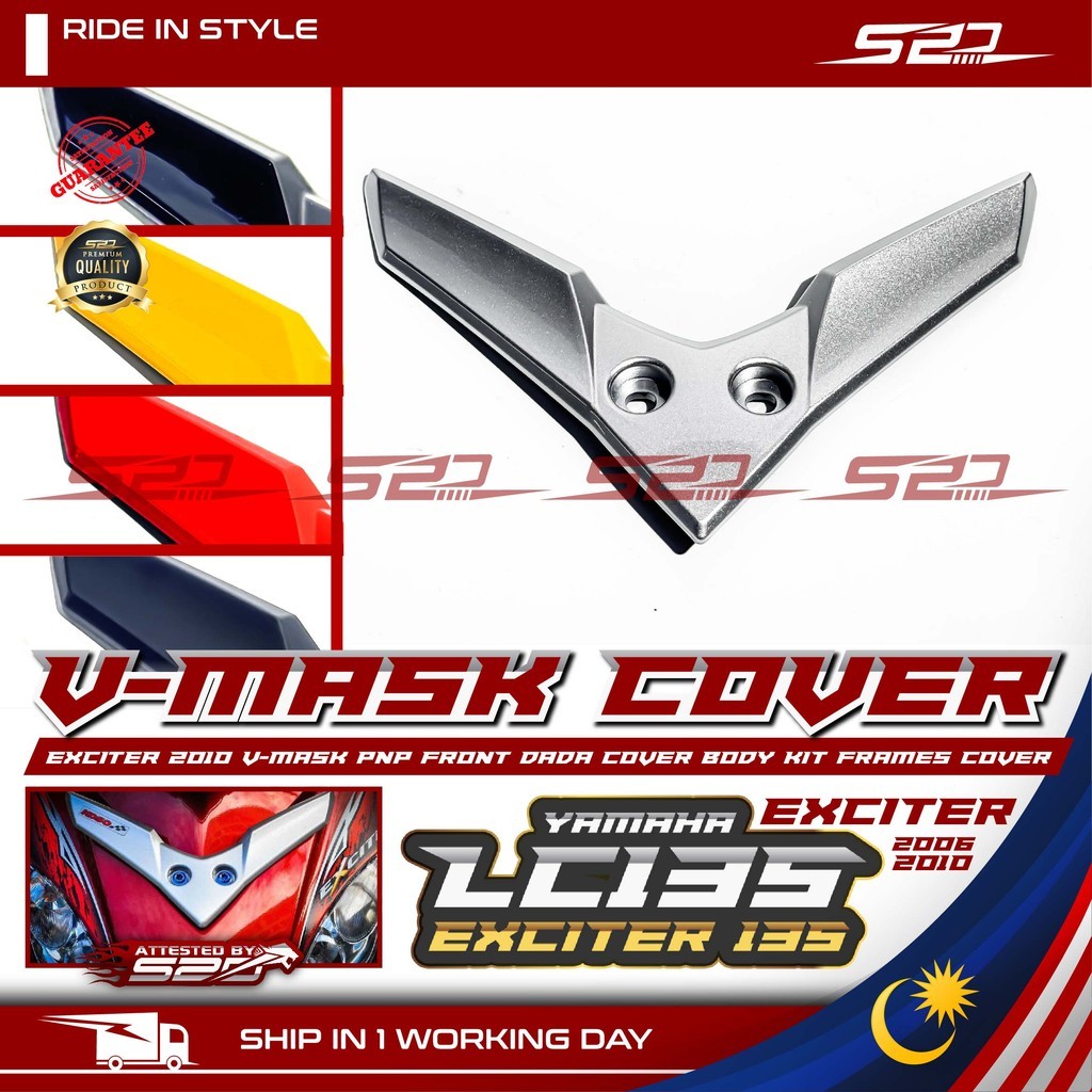 V-Mask Cover YAMAHA LC 135 V1 Exciter 2006 - 2010 V-shaped Mask Body ...