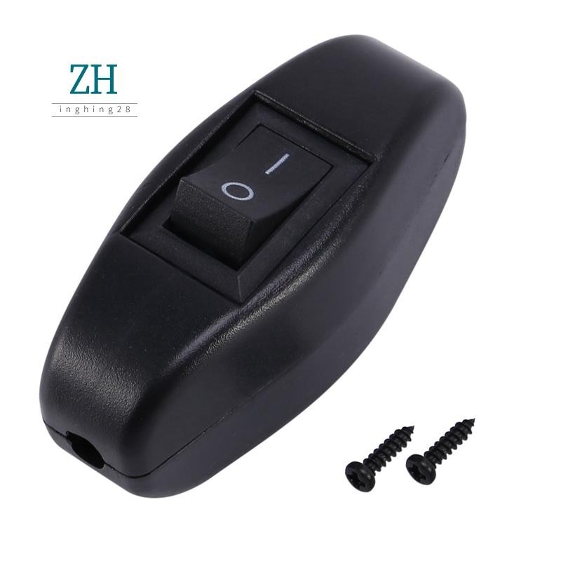 Black Bedroom On Off Button In Line Switch 6A/250VAC 10A/125VAC ...