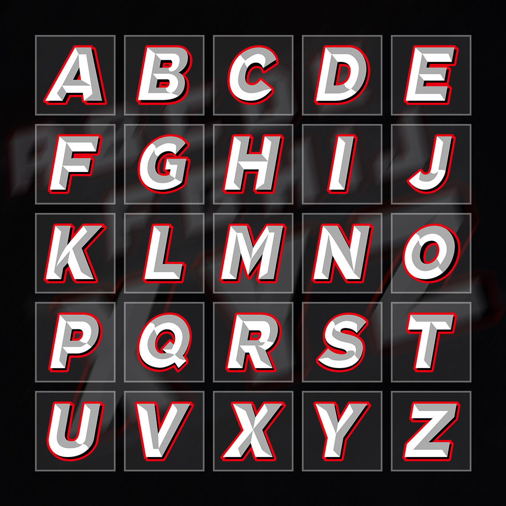 Reflective DIY Letters Alphabet Emblem Car Sticker (2 size available ...