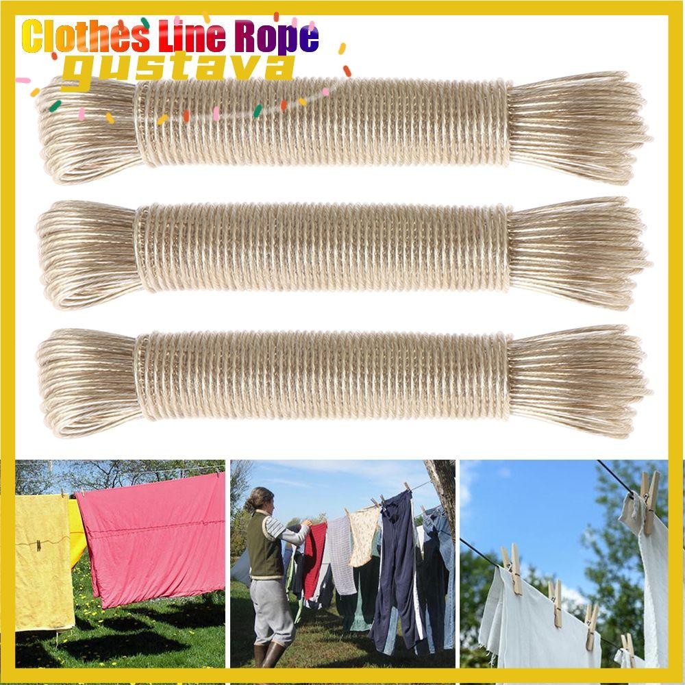 GUSTAVA Laundry Drying Line, Plastic Coated Storage Strap Clothes Line ...