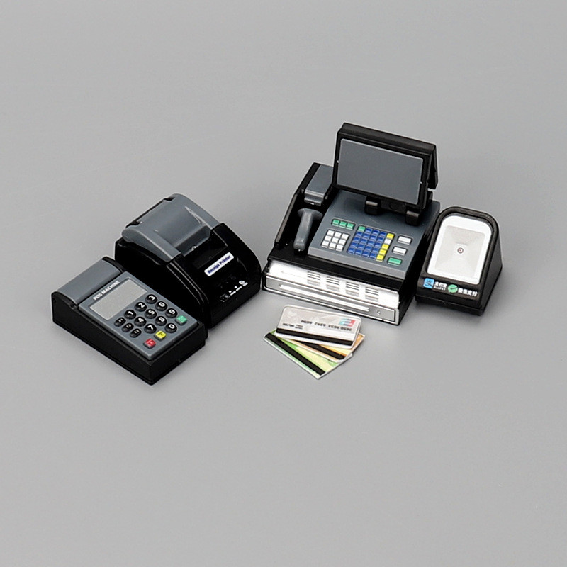 1set Mini Supermarket Cash Register Machine Model Decoration Dollhouse ...