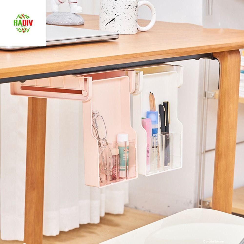RADIV Under Table Drawer, Self-Adhesive Slide Out Stationery Storage ...