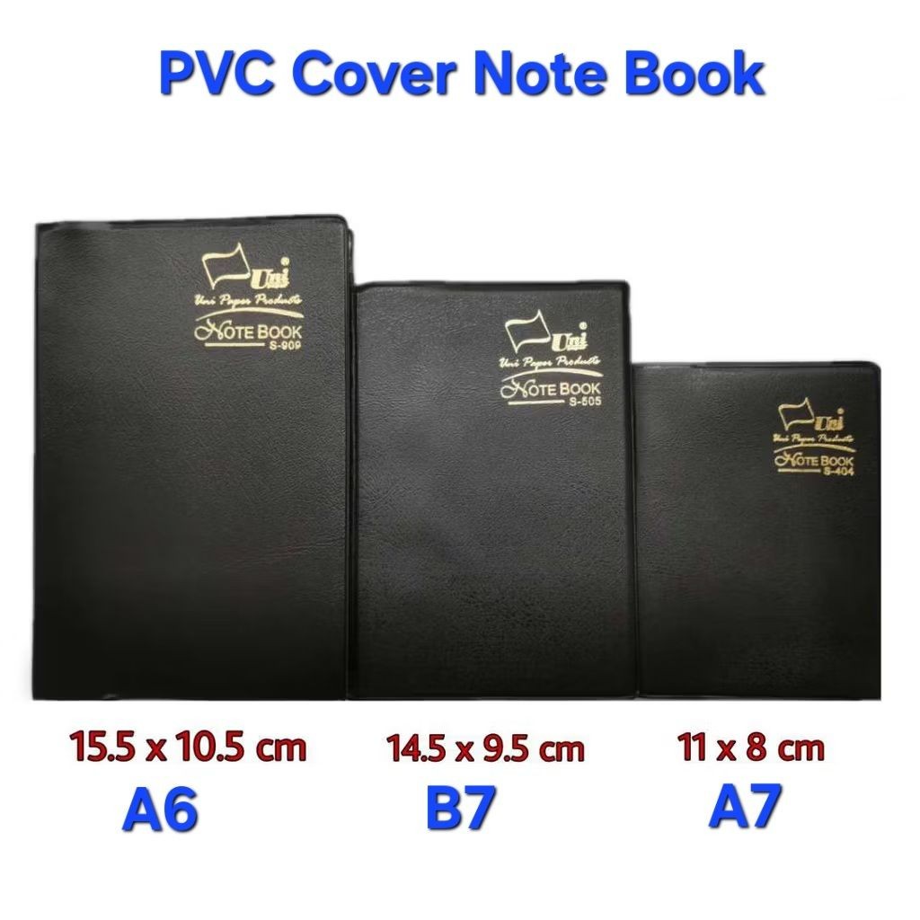 Finepap Standard A7 B7 A6 Pocket PVC Cover Note Book 100sheets 70gsm ...